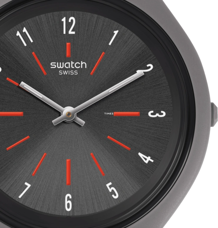 Swatch,SKIN 40mm,40mm,Plastic,Grey,Quartz,Round,Gray,SVUM103