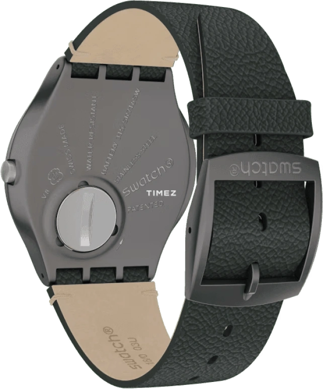 Swatch,Other 42mm,42mm,Stainless Steel,Grey,Quartz,Tonneau,Gray,SS07M101
