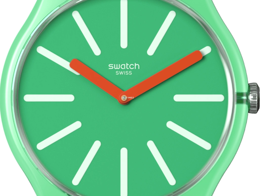 Swatch,Other 41mm,41mm,Bio-sourced,Green,Quartz,Sapphire,Crystal Glass,Round,SO29G104