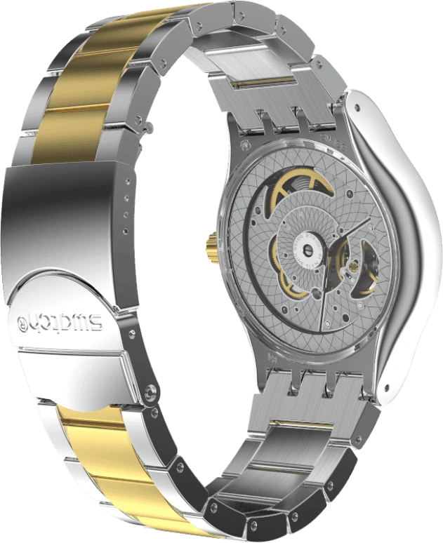 Swatch,IRONY 42mm,42mm,Gold,Open,YIS429G