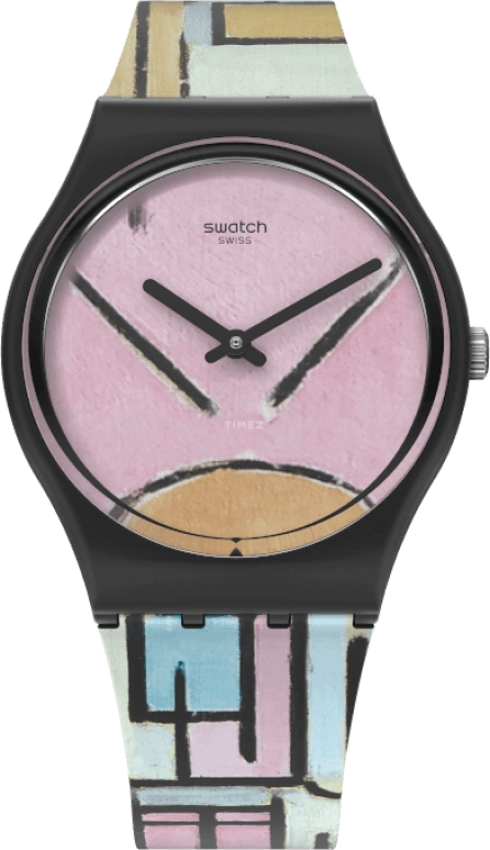 Swatch,Originals 34mm,34mm,Plastic,Pink,Closed,GZ350