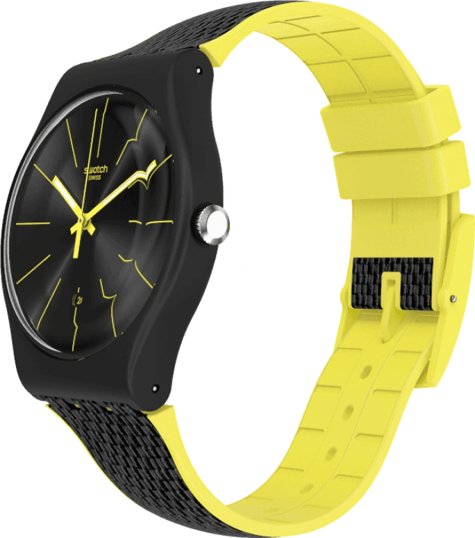 Swatch,Originals 41mm,41mm,Plastic,Black,SUOB406