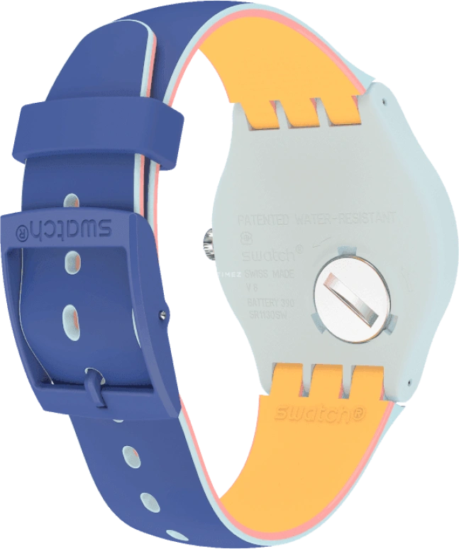 Swatch,Originals 41mm,41mm,Plastic,Blue,SUOS403