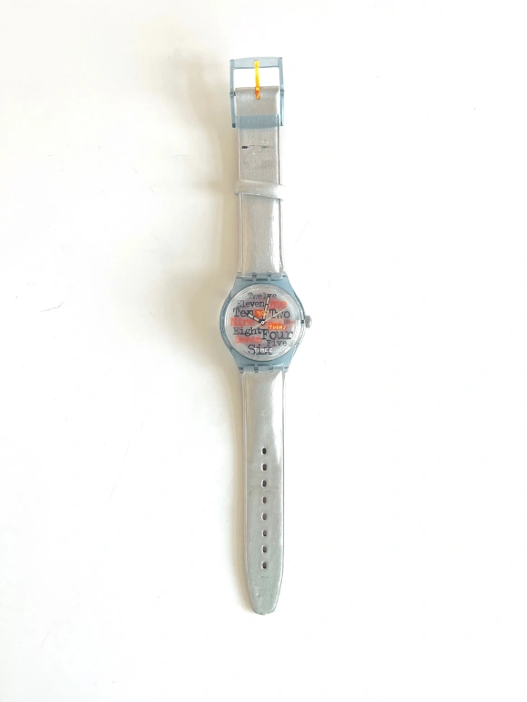 Swatch,Other ,Plastic,Silver White,Automatic,Sapphire,Crystal Glass,Tonneau,SAN401