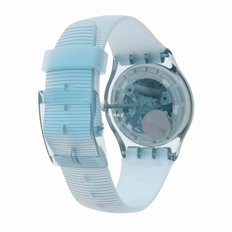 Swatch,Originals 41mm,41mm,Plastic,Blue,Quartz,Round,Ice Blue,SUOS107