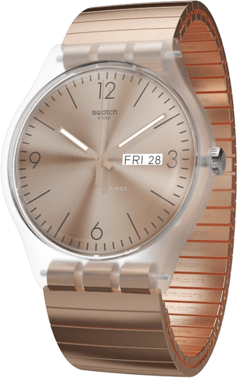 Swatch,Originals 41mm,41mm,Plastic,Gold,SUOK707