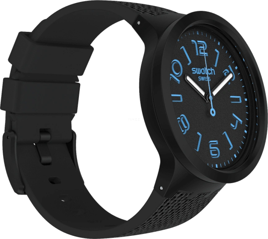 Swatch,THE BOLD 47mm,47mm,Plastic,Black,Sapphire,Crystal Glass,SO27B118