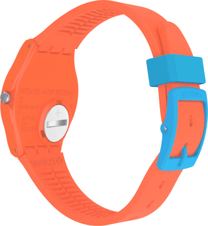 Swatch,Originals 34mm,34mm,Plastic,Blue,GO121