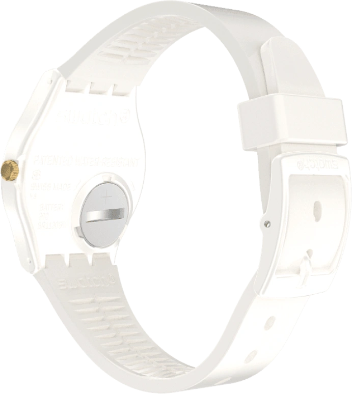 Swatch,Other 34mm,34mm,Plastic,White,Sapphire,Crystal Glass,GZ711