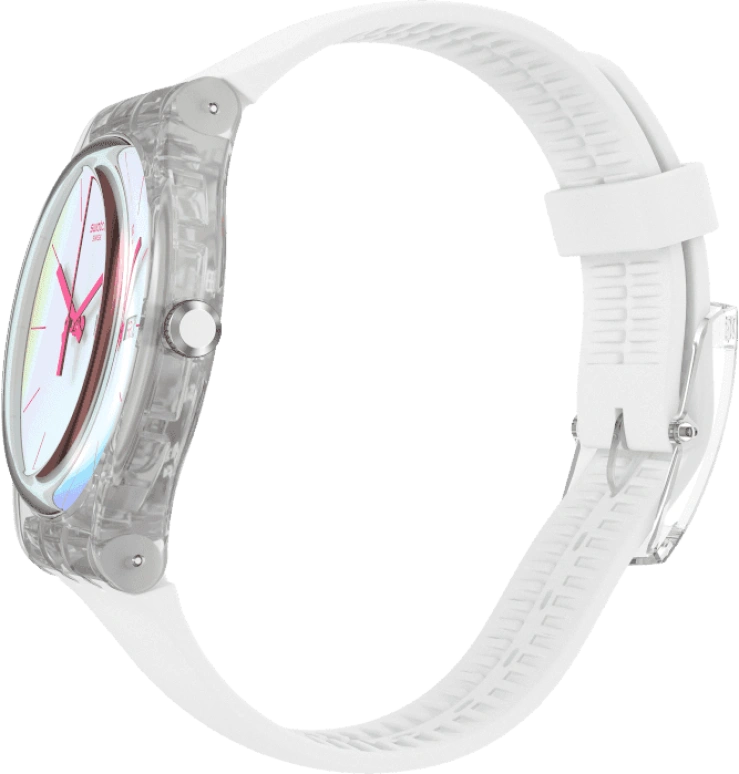 Swatch,Originals 41mm,41mm,Plastic,Blue,Pink,Sapphire,Crystal Glass,SUOK713