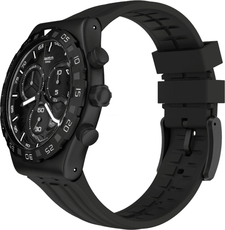 Swatch,IRONY 43x49mm,43x49mm,Black,YVB409