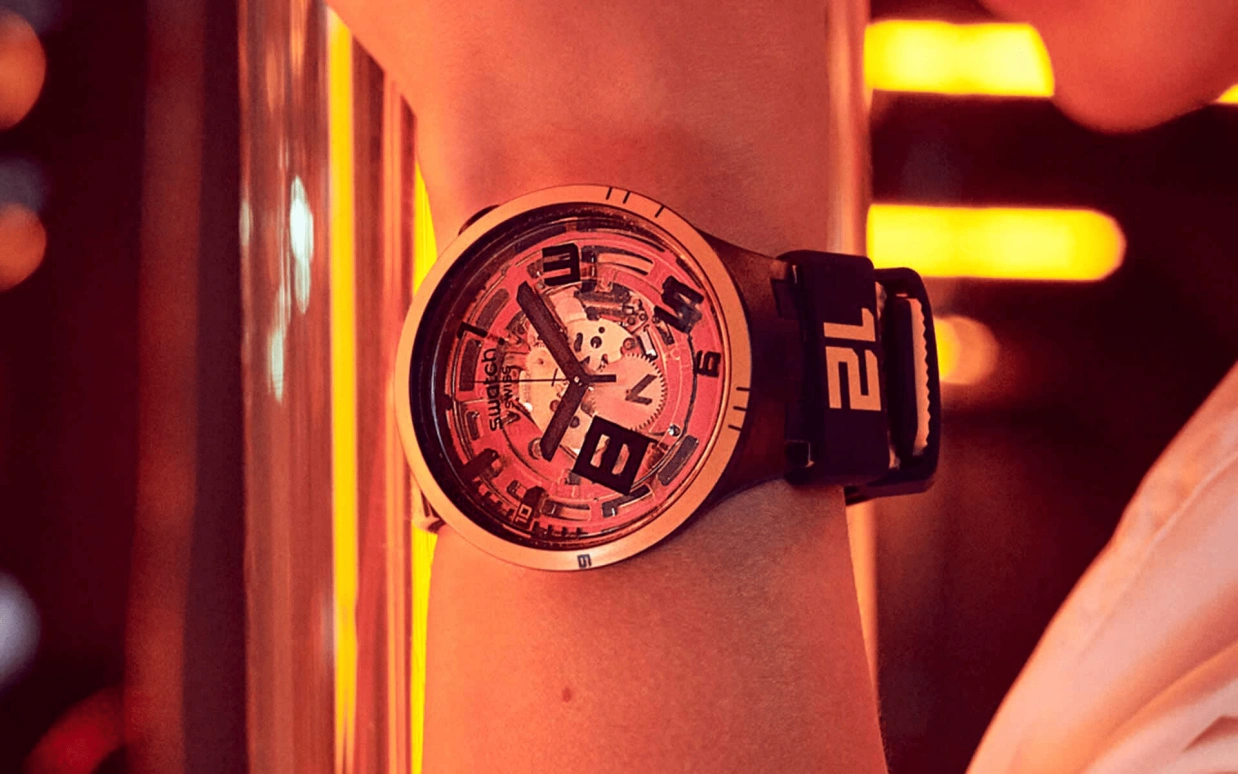 Swatch,Other 47mm,47mm,Sapphire,Crystal Glass,SB01B127