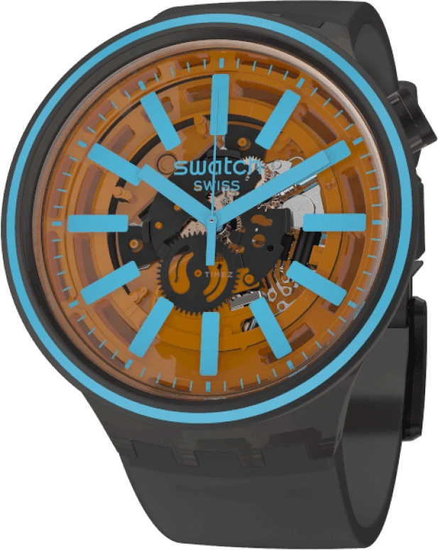Swatch,THE BOLD 47mm,47mm,Plastic,Coffee,Brown,SO27B112