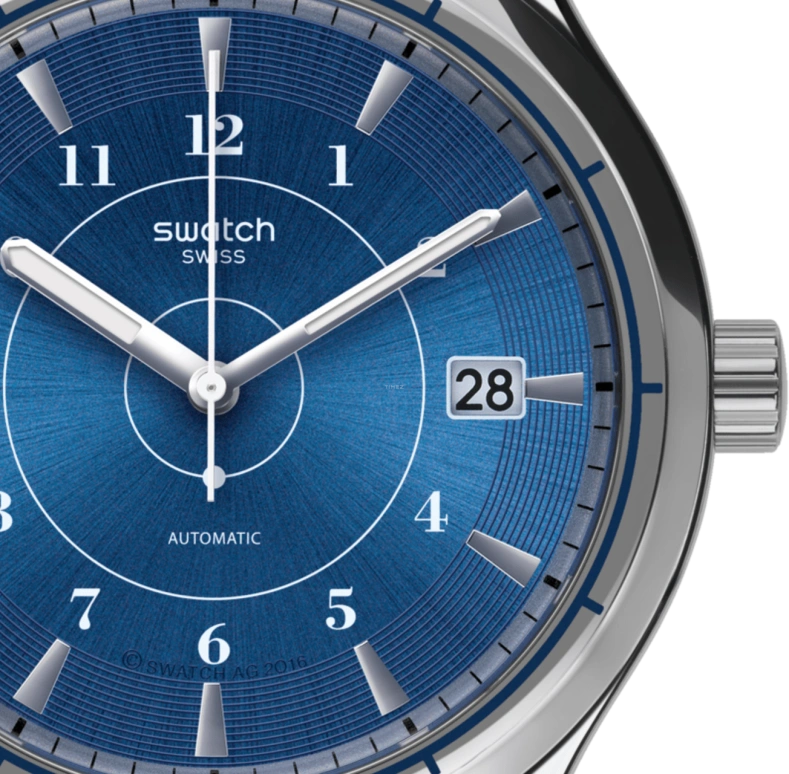 Swatch,Sistem 51 42mm,42mm,Stainless Steel,Blue,Automatic,Day,90hours,YIS404