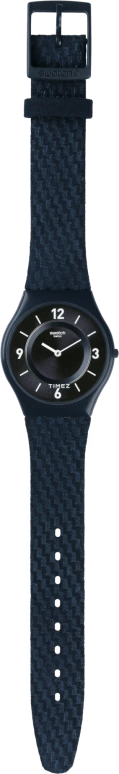 Swatch,CLASSIC 34mm,34mm,Plastic,Black,Quartz,Tonneau,Blue,SFN123