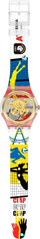 Swatch,Originals 41mm,41mm,Plastic,Transparent,Quartz,Tonneau,SVIZ102D,SVIZ102D-5300