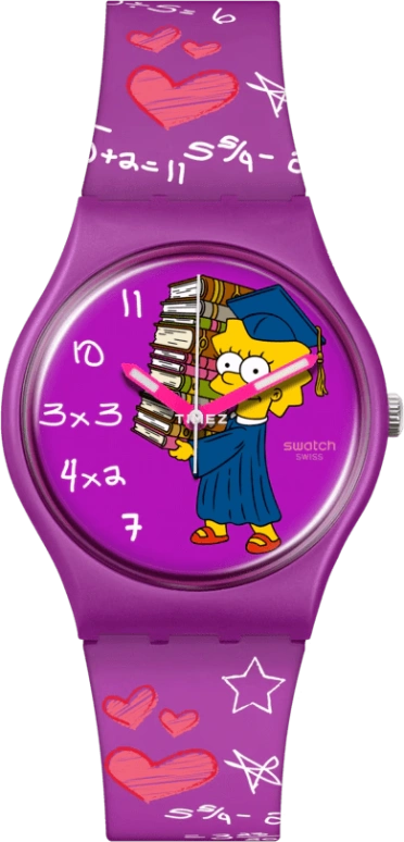 Swatch,Originals 34mm,34mm,Bio-sourced,Purple,Quartz,Sapphire,Crystal Glass,Round,SO28Z118