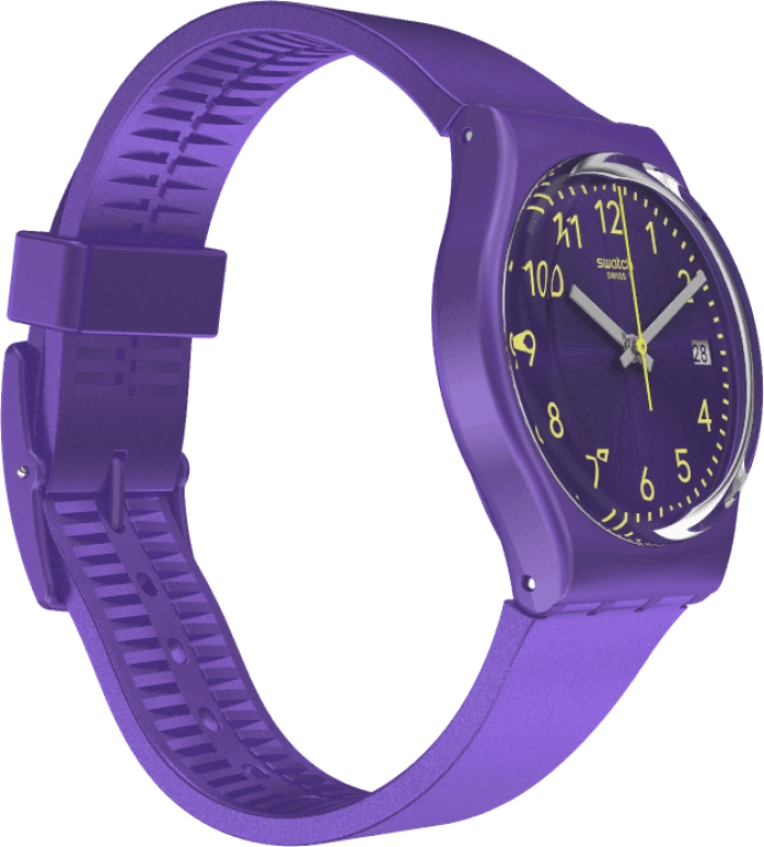 Swatch,Originals 34mm,34mm,Plastic,Purple,GV402