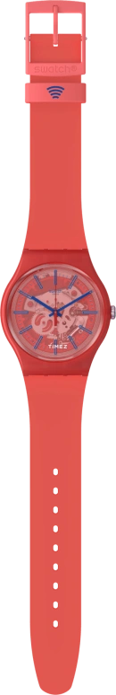 Swatch,Other 41mm,41mm,Bio-sourced,Red,Quartz,Sapphire,Crystal Glass,Round,SO29R107,SO29R107-5300