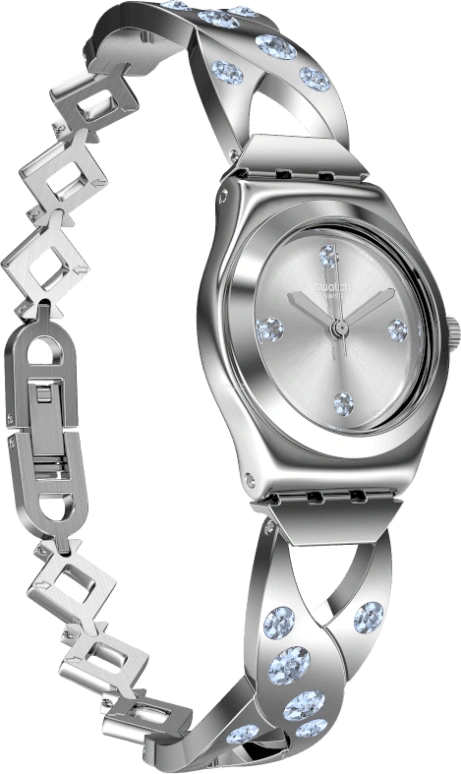 Swatch,IRONY 25mm,25mm,Stainless Steel,Silver White,YSS332G
