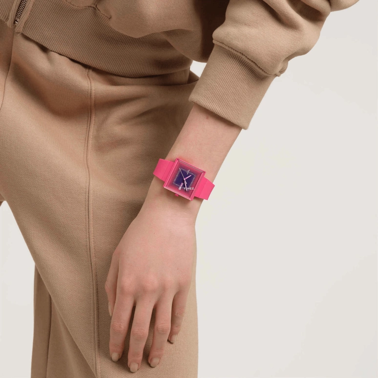 Swatch,Originals 41.80mm,41.80mm,Bioceramic,Pink,Purple,Quartz,Date,Day,SO34R700
