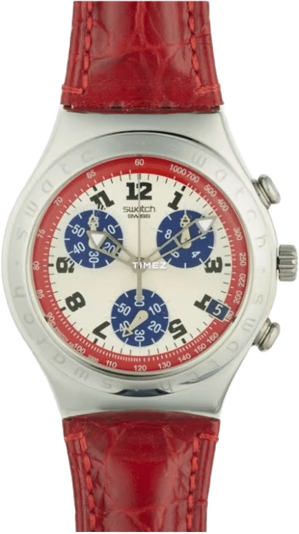 Swatch,Other 44.70mm,44.70mm,Plastic,Cream,Quartz,Chronograph,Day,YCS424CP