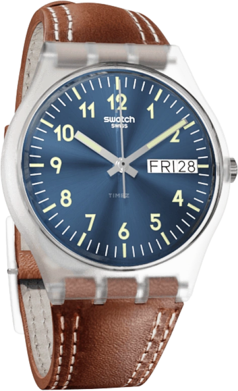 Swatch,Originals 34mm,34mm,Plastic,Blue,GE709