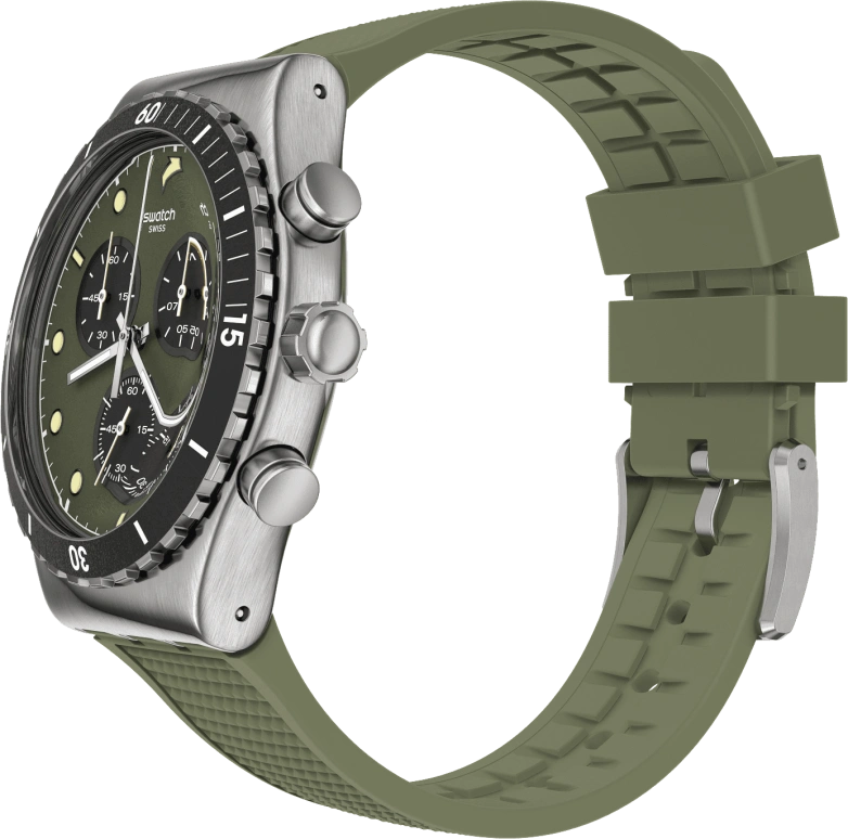 Swatch,IRONY 43mm,43mm,Stainless Steel,Green,YVS488