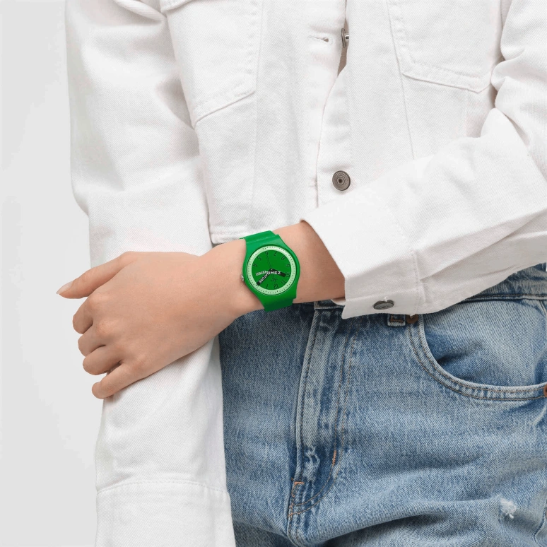 Swatch,Originals 41mm,41mm,Bio-sourced,Green,Quartz,Date,Day,SO29G704