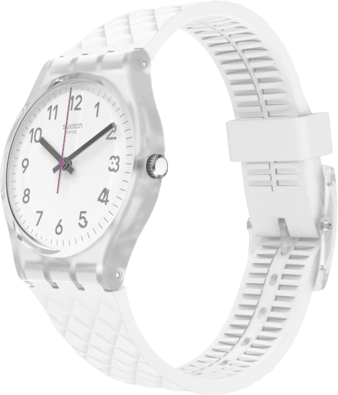 Swatch,Originals 34mm,34mm,Plastic,White,Quartz,Baton,GE286