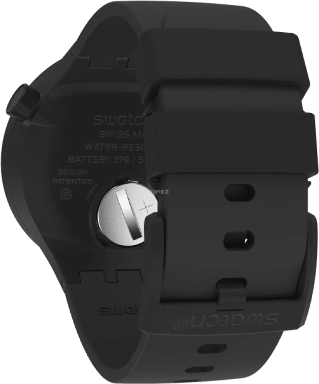 Swatch,Other 47mm,47mm,Bioceramic,Black,Skeleton,Quartz,Sapphire,Crystal Glass,Round,SB03B100