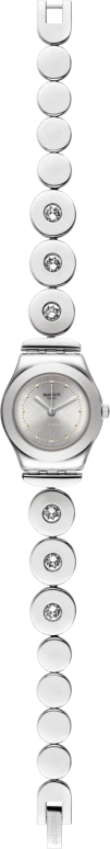 Swatch,IRONY 25mm,25mm,Stainless Steel,Silver,Grey,Quartz,Round,Silver,YSS317G