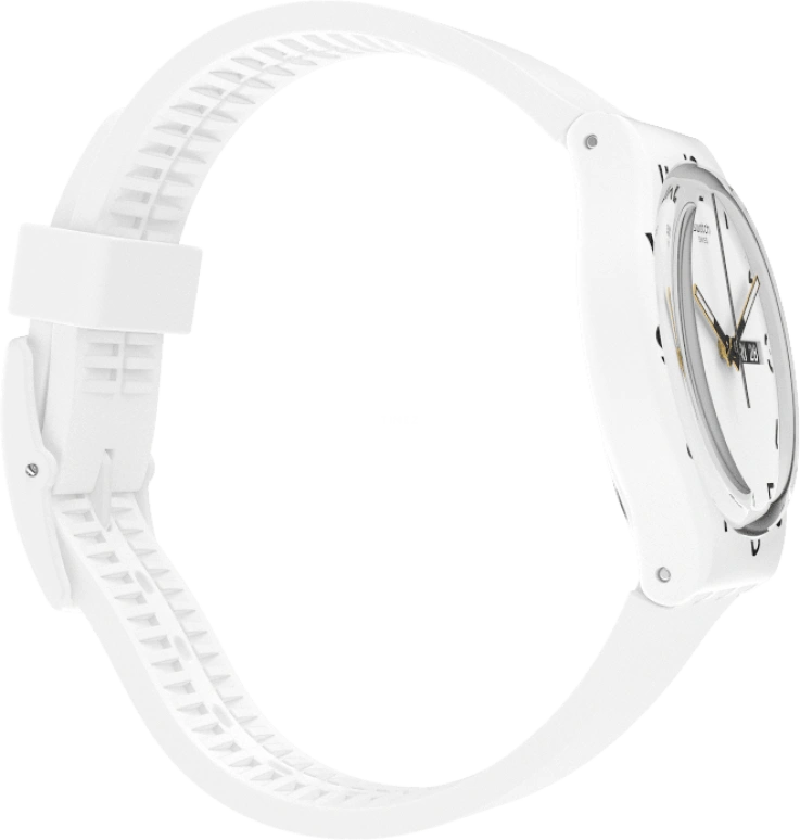 Swatch,Originals 39.20mm,39.20mm,Plastic,White,Sapphire,Crystal Glass,GW716