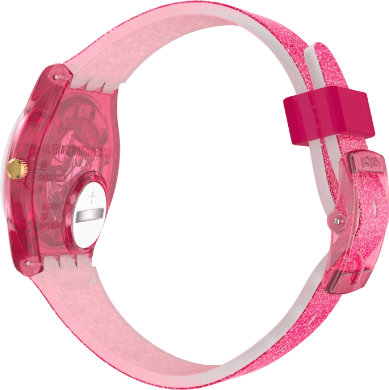 Swatch,Originals 34mm,34mm,Plastic,Pink,Sapphire,Crystal Glass,GP169