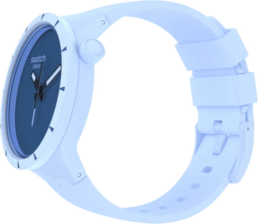 Swatch,THE BOLD 47mm,47mm,Bioceramic,Ceramic,Blue,Sapphire,Crystal Glass,SB03N102