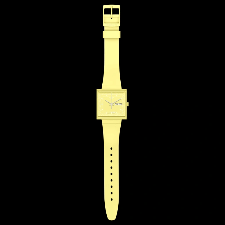 Swatch,Originals 41.80mm,41.80mm,Bioceramic,Yellow,Quartz,Date,Day,SO34J700