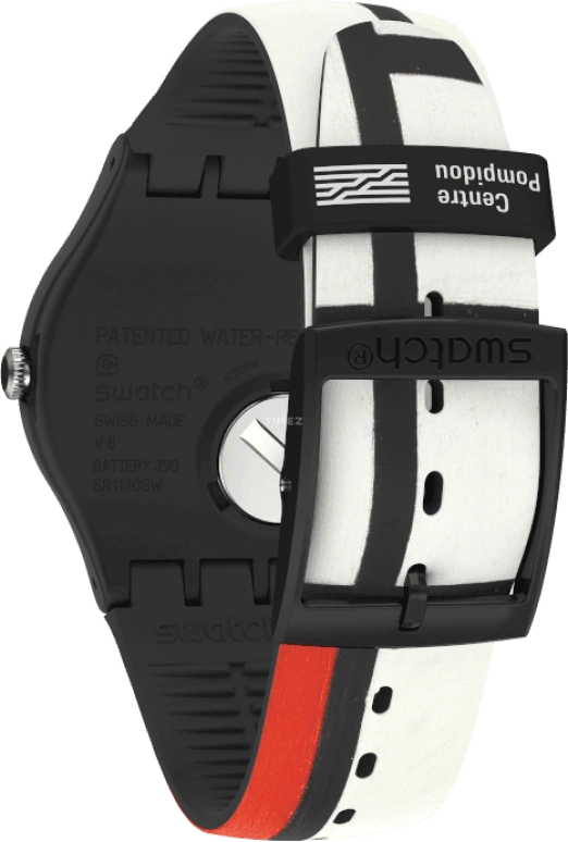 Swatch,Originals 41mm,41mm,Plastic,Black,Quartz,Sapphire,Crystal Glass,Round,SUOZ344