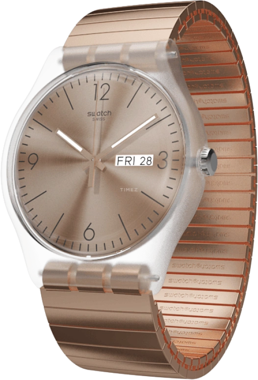 Swatch,Originals 41mm,41mm,Plastic,Gold,SUOK707