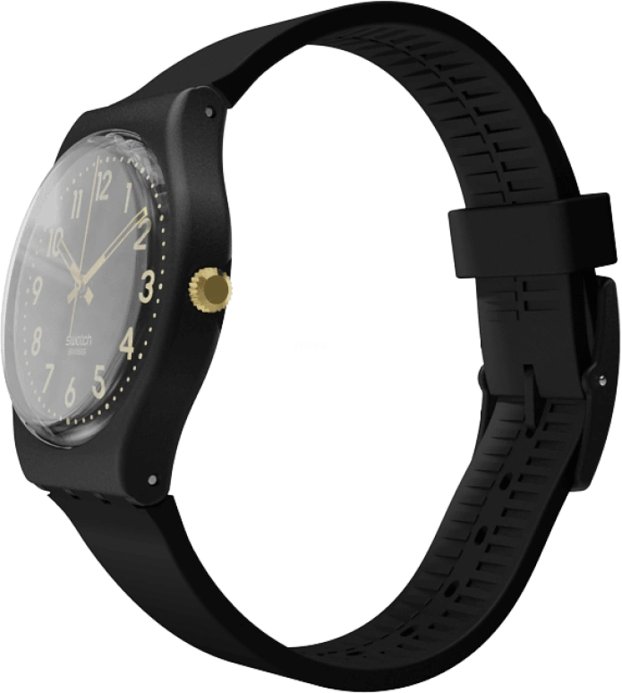 Swatch,Originals 34mm,34mm,Plastic,Black,Quartz,Round,GB274