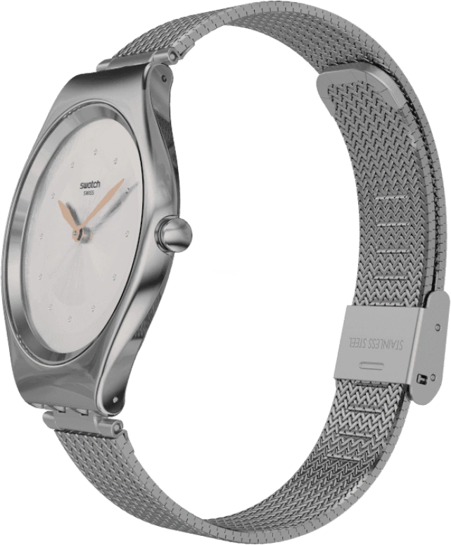 Swatch,SKIN 38mm,38mm,Stainless Steel,Pink Red,Red,SYXS117M