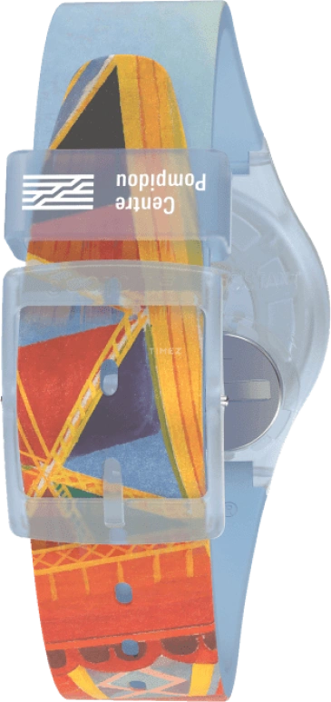 Swatch,Originals 34mm,34mm,Plastic,Blue,Quartz,Sapphire,Crystal Glass,Round,GZ357