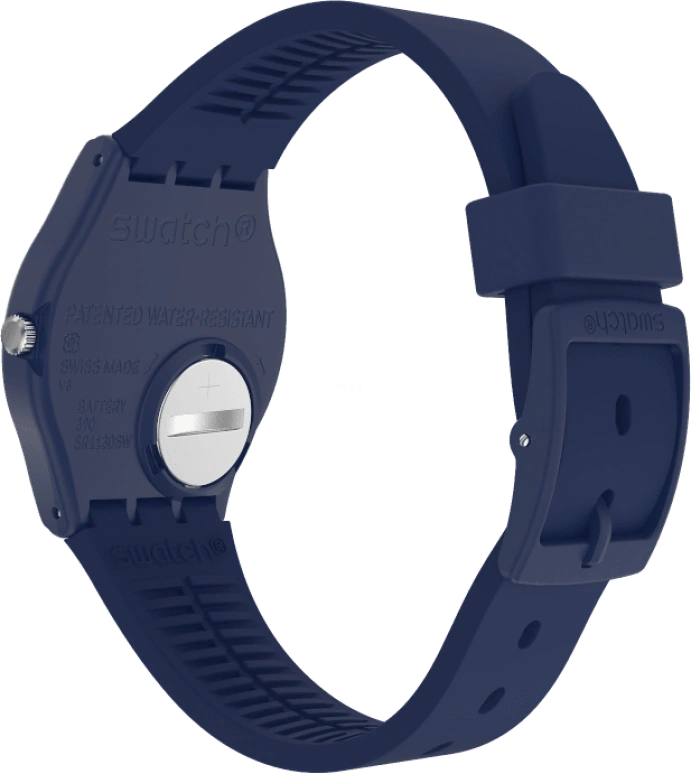 Swatch,Originals 39.20mm,39.20mm,Plastic,Blue,Sapphire,Crystal Glass,Closed,GN726