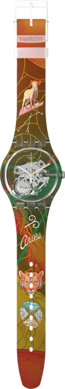 Swatch,Originals 41mm,41mm,Plastic,Transparent,Quartz,Sapphire,Crystal Glass,Round,SUOK137,SUOK137-043