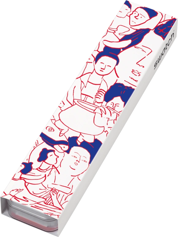 Swatch,Originals 41mm,41mm,Plastic,White,Blue,Red,Round,SUOZ217