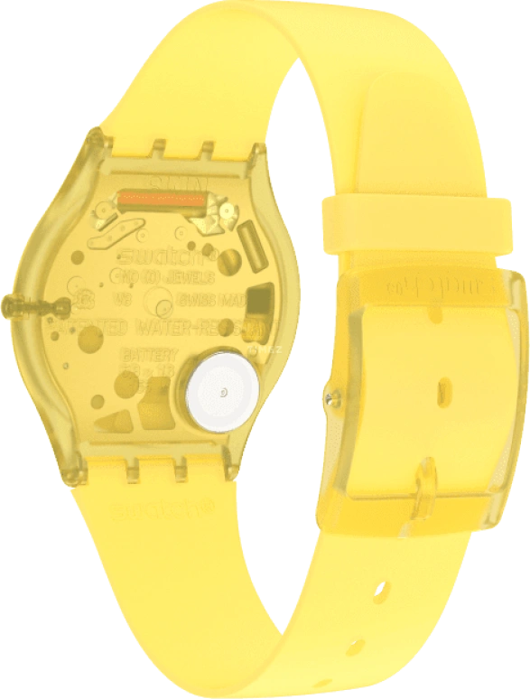 Swatch,SKIN 34mm,34mm,Bioceramic,Yellow,Open,SS08J100
