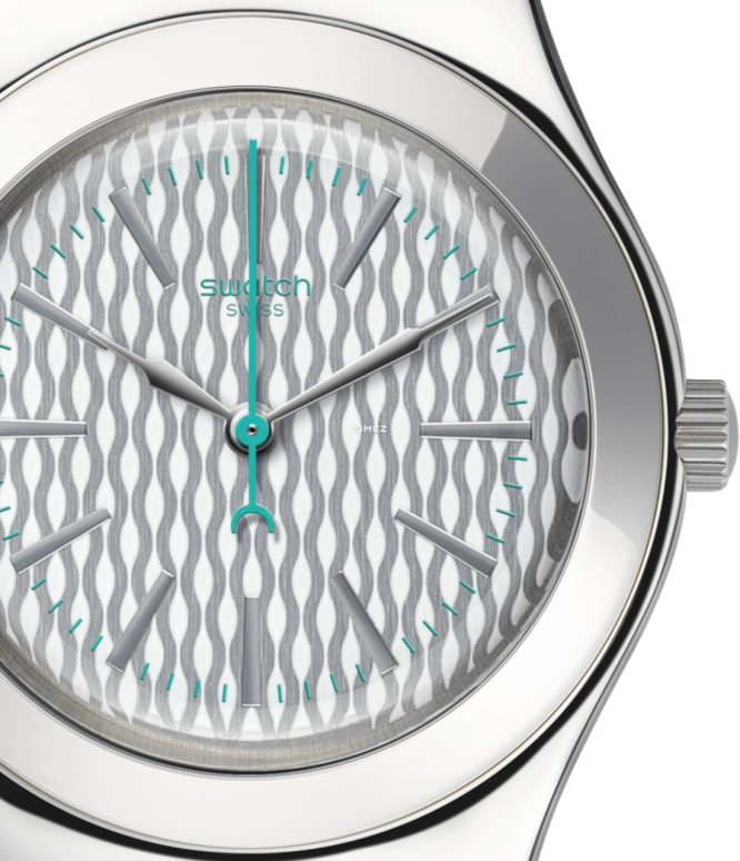 Swatch,IRONY 33mm,33mm,Stainless Steel,Silver,Quartz,Sapphire,Crystal Glass,Tonneau,YLS193