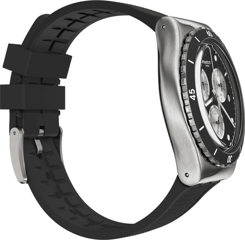 Swatch,IRONY 43mm,43mm,Stainless Steel,Black,YVS487