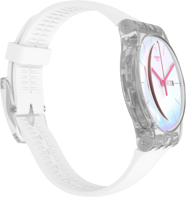 Swatch,Originals 41mm,41mm,Plastic,Blue,Pink,Sapphire,Crystal Glass,SUOK713