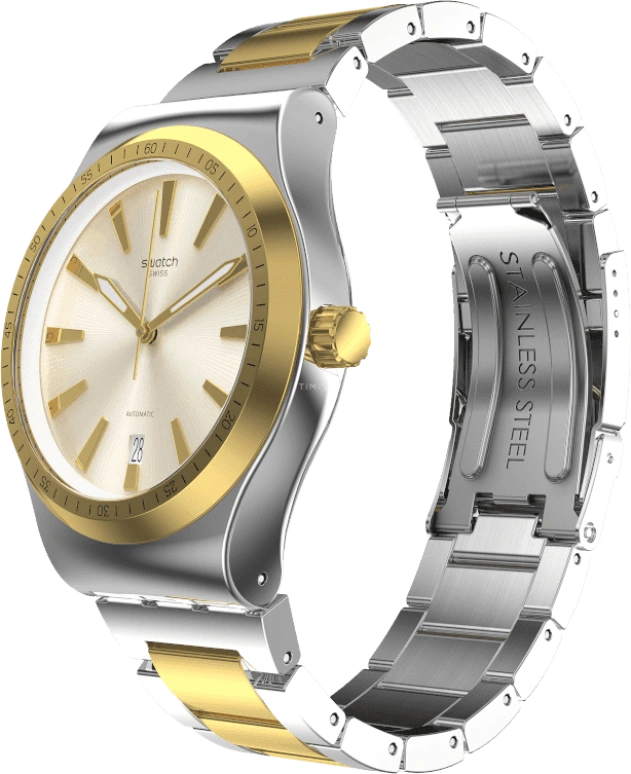 Swatch,IRONY 42mm,42mm,Gold,Open,YIS429G