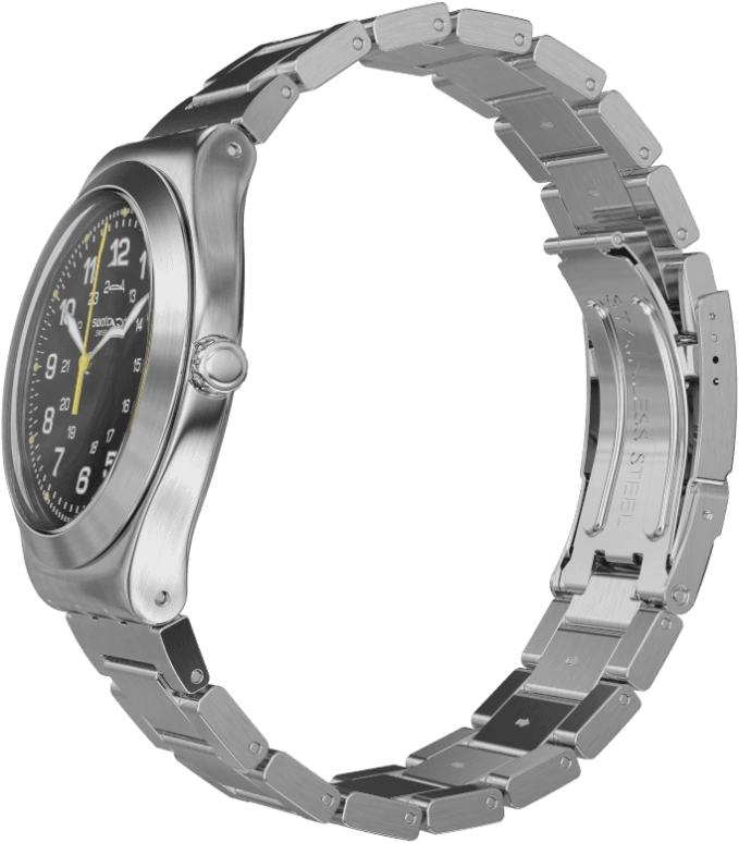 Swatch,IRONY 42.70mm,42.70mm,Stainless Steel,Black,YWS439G